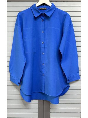 Önü Çıkarılabilir Zincir Detaylı Cepli Yazlık Şık Oversize Gömlek Tunik