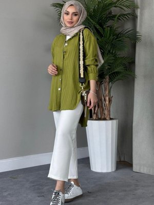 Zelal Gömlek Yağyeşili