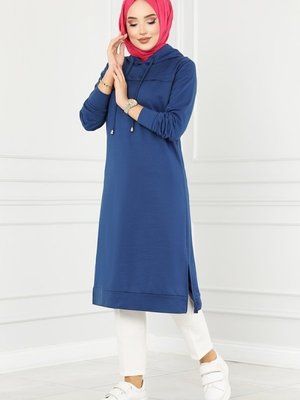 İndigo Pat Detaylı Spor Tunik İndigo Pat Detaylı Spor Tunik