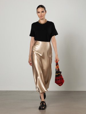 Camel Balık Form Saten Etek