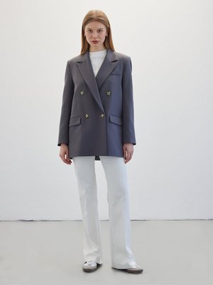 Flare Paça Uzun Pantolon Ekru Flare Paça Uzun Pantolon Ekru