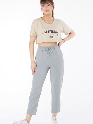Düz Orta Mint Spor Pantolon Düz Orta Mint Spor Pantolon