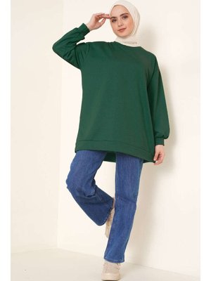 Zümrüt Yeşili Tunik Sweat