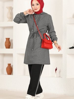 Gri & Siyah Beli Tünelli Kışlık Takım Gri & Siyah Beli Tünelli Kışlık Takım