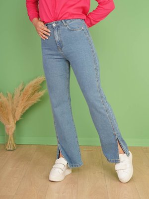 Yırtmaçlı Denim Pantolon Yırtmaçlı Denim Pantolon