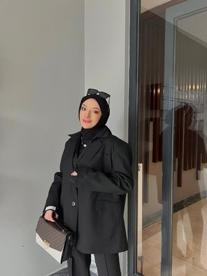 Siyah Maskülen Blazer Ceket