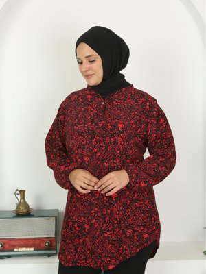 Maroken Mevsimlik Viskon Desenli Rahat Kumas Tunik