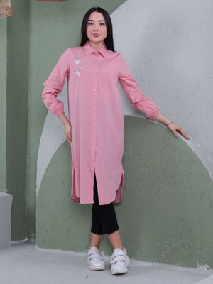 Gül Kurusu Taşlı Tunik