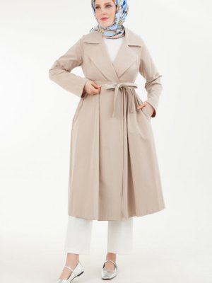 Trend Yeni Sezon Yazlık Trençkot Oversize/geniş Kalıp Kadı Kap/ferace