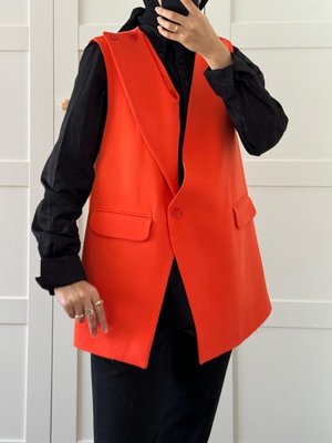 Turuncu Asimetrik Kesim Farklı Model Çeket Turuncu Asimetrik Kesim Farklı Model Çeket