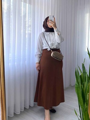 Velev Saten Etek Kahverengi Velev Saten Etek Kahverengi