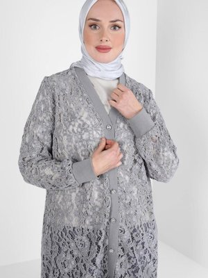 Güpür İşlemeli Hırka Güpür İşlemeli Hırka