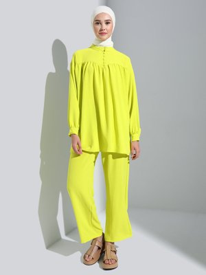 Brit Detaylı Aerobin Takım Lime Brit Detaylı Aerobin Takım Lime