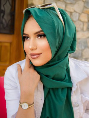 Zümrüt Yeşili Pratik Şal
