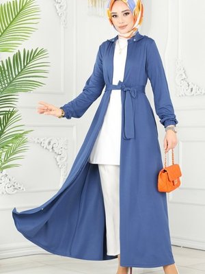 İndigo Pat Detaylı Ferace İndigo Pat Detaylı Ferace