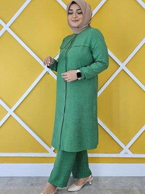 Kadın Bağucu Ve Taş Detaylı Tesettür Takım