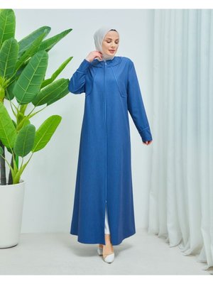 Yazlık Terletmez İndigo Kot Ferace