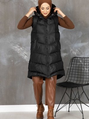 Yanları Fermuar Detaylı Şişme Yelek