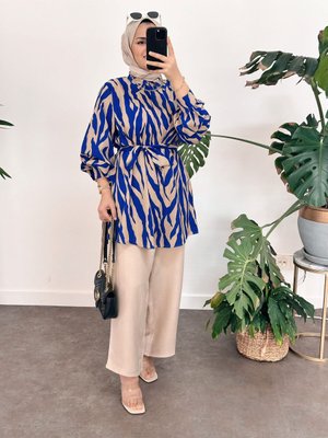 Zebra Desenli Pamuklu Gömlek Takım Zebra Desenli Pamuklu Gömlek Takım