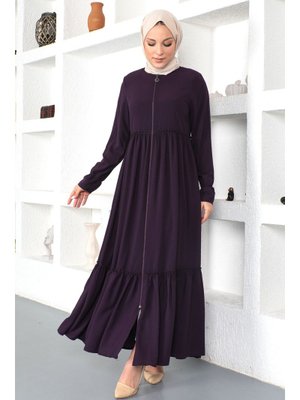 Mürdüm Volanlı Ferace Mürdüm Volanlı Ferace