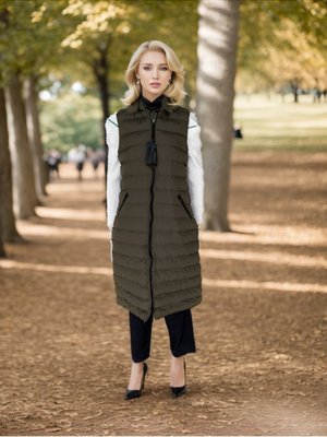 Haki Kapuşonlu Şişme Yelek