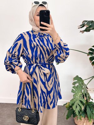 Zebra Pamuk Keten Takım Mavi Kahve Zebra Pamuk Keten Takım Mavi Kahve