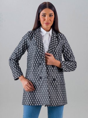Siyah Blazer Ceket Puantiyeli Siyah Blazer Ceket Puantiyeli