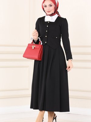 Siyah Aksesuar Cepli İkili Takım Siyah Aksesuar Cepli İkili Takım