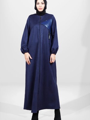 Lacivert Scuba Süet Ferace