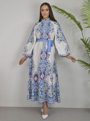 Mavi Wellway atlas Kumaş Elbise