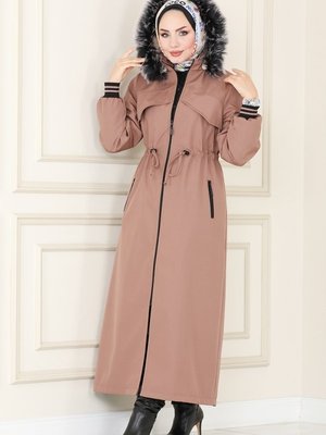 Pudra Vizyon Bolero Detaylı Bondit Trençkot Pudra Vizyon Bolero Detaylı Bondit Trençkot