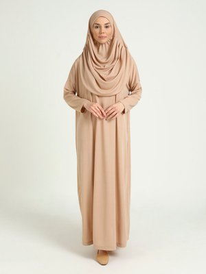 Vizon Çantalı Tek Parça Namaz Elbisesi