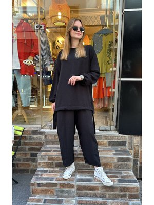 Neva Şalvar Cazz Takım Siyah