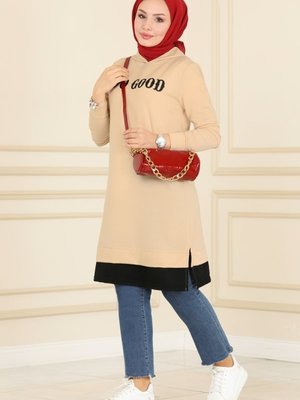 Taş Yazı Detaylı Spor Tunik Taş Yazı Detaylı Spor Tunik