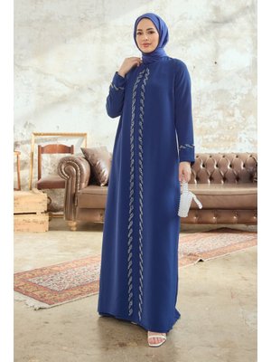 İndigo Lara Büyük Beden Abiye