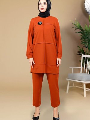 Kiremit Tunik Pantolon İkili Takım Kiremit Tunik Pantolon İkili Takım