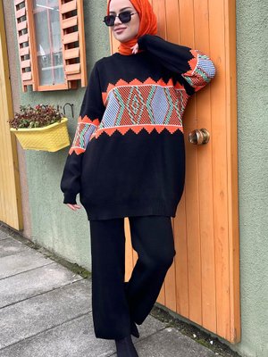 Sıyah Triko Tunik Pantolon