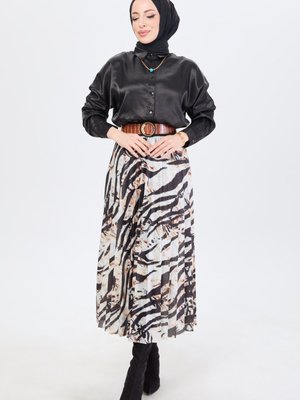 Sıyah Desenli Etek