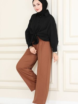 Taba Dikiş Detaylı Pantolon Taba Dikiş Detaylı Pantolon