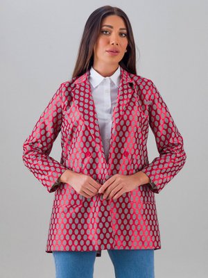 Bordo Blazer Ceket Puantiyeli Bordo Blazer Ceket Puantiyeli