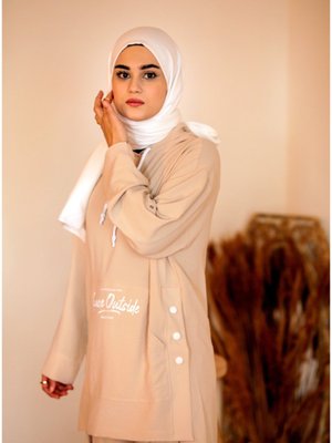 Önü Baskılı Dokuma Sweat Pudra Önü Baskılı Dokuma Sweat Pudra