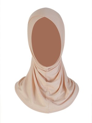 Açık Bej Çapraz Çocuk Türbanı