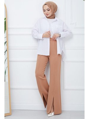 Camel Yırtmaçlı Scuba Pantolon