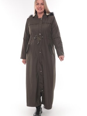 Helena Kapüşonlu Içi Kürklü Kışlık Uzun Mont