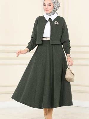 Haki Ceketli Balıksırtı Takım Haki Ceketli Balıksırtı Takım