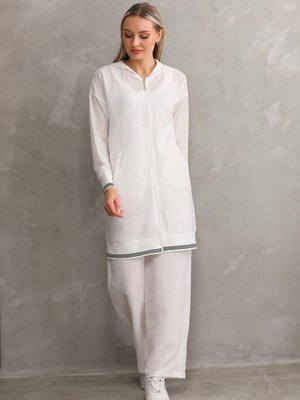 Ekru Sweat Pantolon Alt Üst İkili Takım