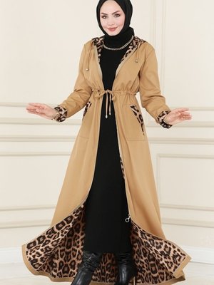 Latte Leopar Desenli Trençkot Latte Leopar Desenli Trençkot