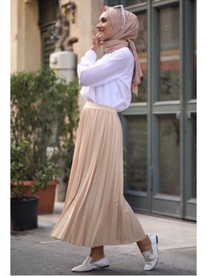 Linya Bej Etek Gömlek Kombin