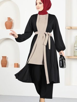 Siyah & Vizyon Kemerli İkili Takım Siyah & Vizyon Kemerli İkili Takım