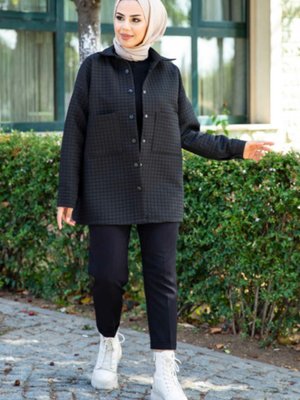 Cep Detaylı Kapitone Ceket Cep Detaylı Kapitone Ceket